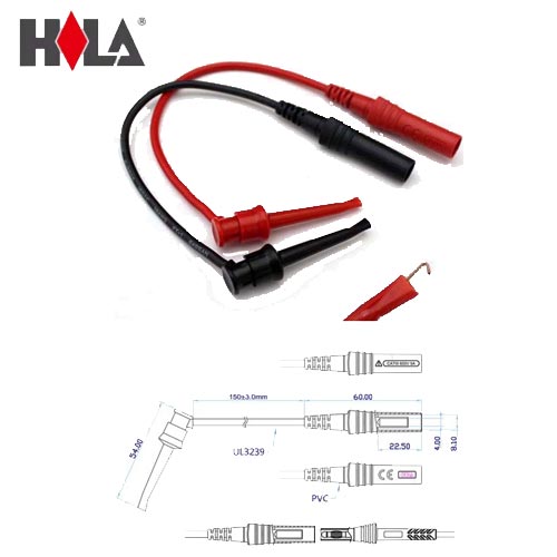 HILA海碁 4mm測棒轉55mm測試鉤夾15cm FC-N22