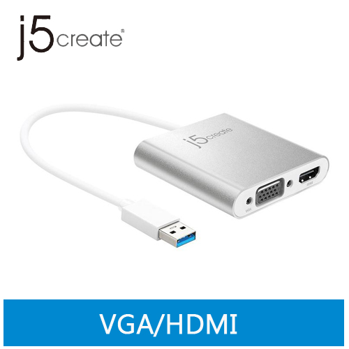 j5create JUA360 USB3.0 to VGA/HDMI外接顯卡