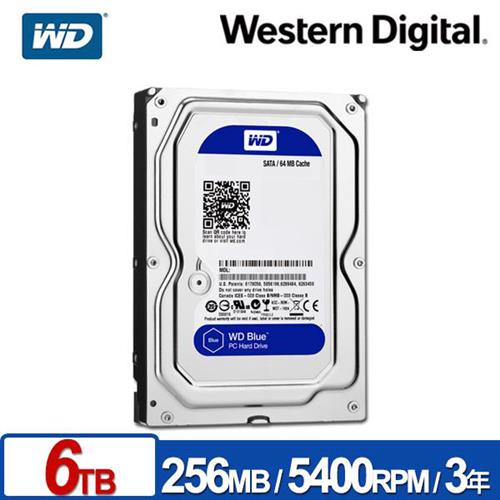 WD 威騰 3.5吋 6TB WD60EZAZ【藍標】 SATA硬碟