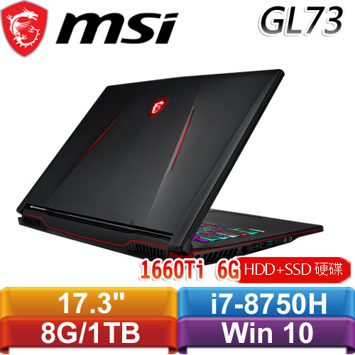 MSI微星 GL73 8SDK-203TW 17.3吋戰鬥款電競筆電
