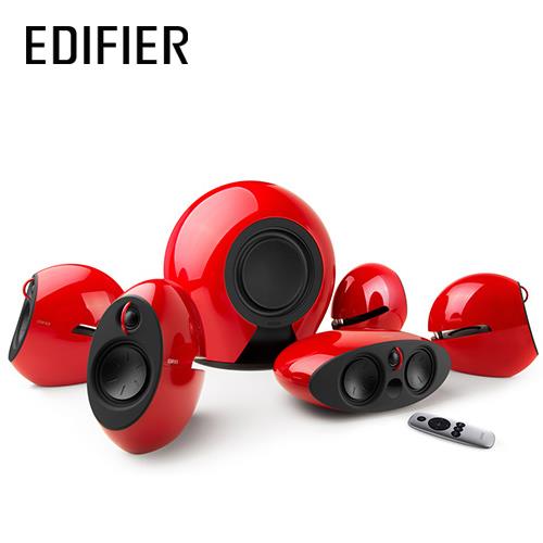 EDIFIER e255 家庭劇院 5.1聲道喇叭 烈焰紅
