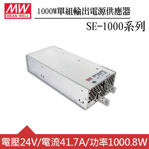 MW明緯 SE-1000-24 24V機殼型交換式電源供應器 (1000W)