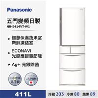 Panasonic 411L五門變頻冰箱白 NR-E414VT-W1