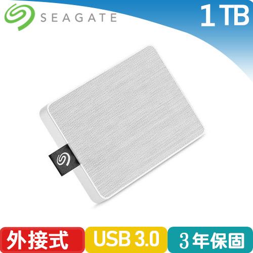 Seagate One Touch 1TB 外接SSD 晨霧白