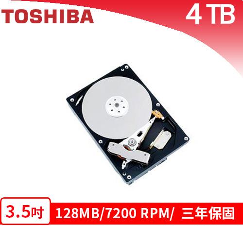TOSHIBA 3.5吋 4TB SATA3 內接硬碟 MD04ACA400
