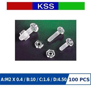 KSS凱士士 塑膠螺絲 PF-210N 10mm M2x0.4 (100入)