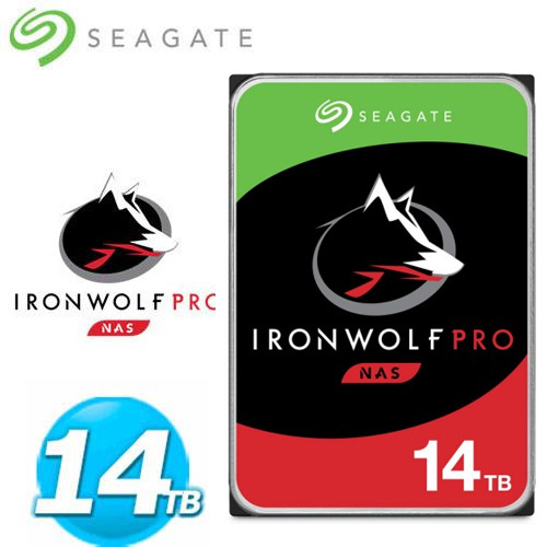 Seagate 那嘶狼【IronWolf Pro】14TB 3.5吋NAS硬碟(ST14000NE0008)-內