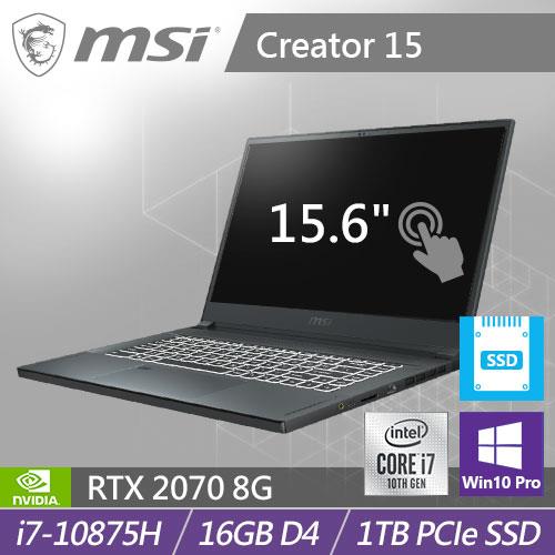 MSI微星 Creator 15 A10SFT-072TW 15.6吋觸控式螢幕創作者筆電