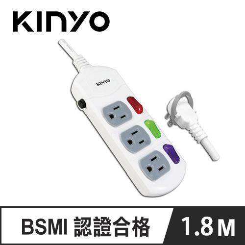 KINYO CG133-6 3開3插延長線 6呎 1.8M