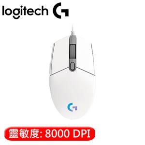 Logitech 羅技 G102 炫彩遊戲滑鼠 白