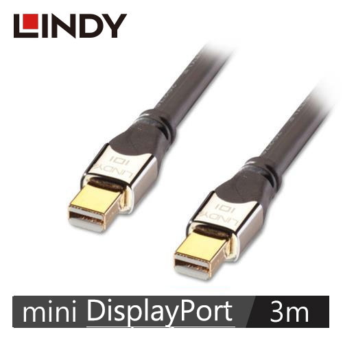 LINDY林帝 MINI DISPLAYPORT 1.3版 公 TO 公 傳輸線 3M