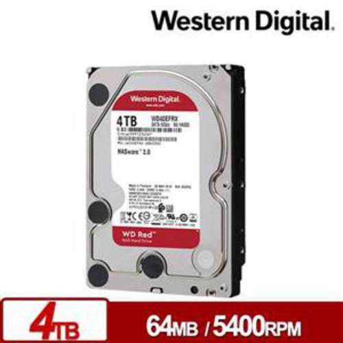 WD 威騰WD40EFRX 紅標Plus 4TB 3.5吋NAS硬碟-內接式硬碟專館- EcLife良