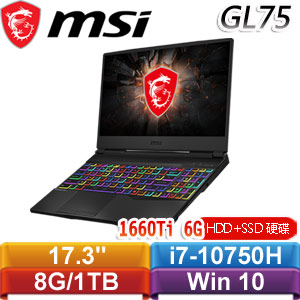 MSI微星 GL75 Leopard 10SDK-417TW 17.3吋電競筆電