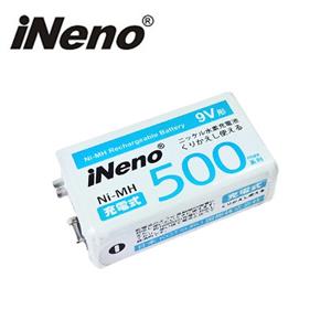 iNeno 9V/500max鎳氫充電電池 (1入)