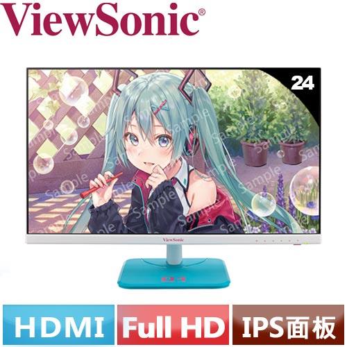 ViewSonic優派 VA2456-MIKU 24型 初音未來 IPS 薄邊框螢幕