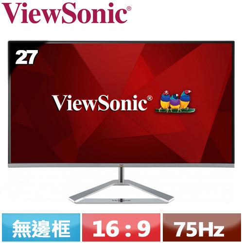R2【福利品】ViewSonic優派 27型 時尚無邊框IPS螢幕 VX2776-SH.