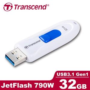 Transcend 創見 JetFlash 790 32GB隨身碟(白色)