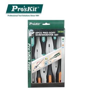 Pro'sKit寶工雙色軟柄起子組(十/一字6支組)SD-2301