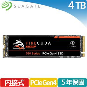 Seagate火梭魚【FireCuda 530】4TB Gen4 PCIE SSD 固態硬碟