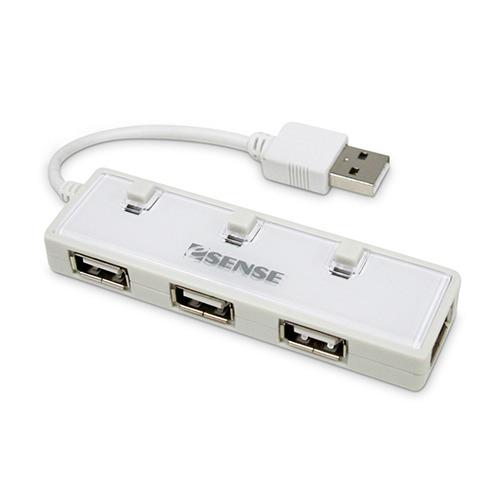 Esense逸盛 迷你U42 4-PORT USB 2.0 集線器 白色