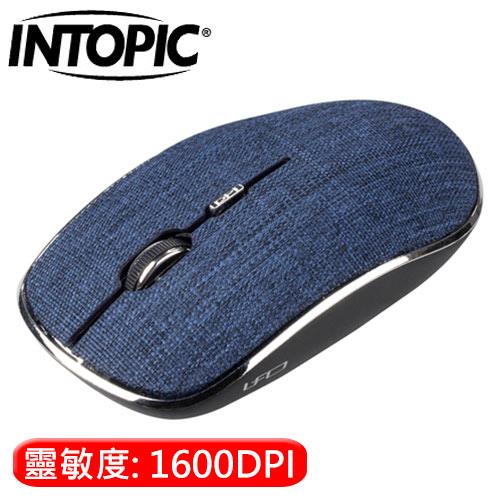 INTOPIC 廣鼎 2.4GHz 飛碟無線光學滑鼠775 藍