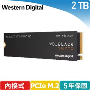 WD 威騰 黑標 SN770 2TB NVMe M.2 PCIe SSD WDS200T3X0E