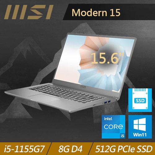 MSI微星 Modern 15 A11MU-1028TW 15.6吋商務筆電 石墨灰