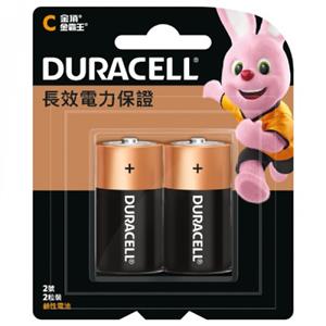 Duracell 金頂 鹼性電池2號 2入