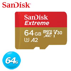 SanDisk Extreme Micro SDXC UHS-I U3/V30 64GB 記憶卡