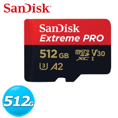 SanDisk Extreme Pro microSDXC UHS-I 512GB 記憶卡