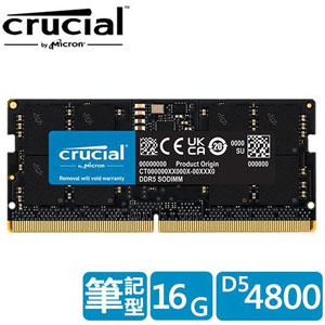 Micron Crucial NB-DDR5 4800/ 16G 筆記型RAM 內建PMIC電源管理晶片
