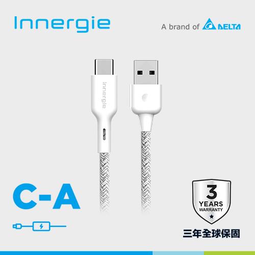 台達Innergie C-A USB-C對USB充電線 白 1.8M