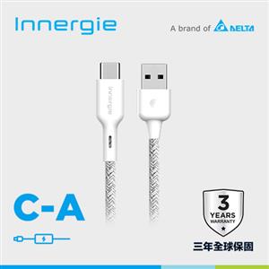 台達Innergie C-A USB-C對USB充電線 白 1.8M