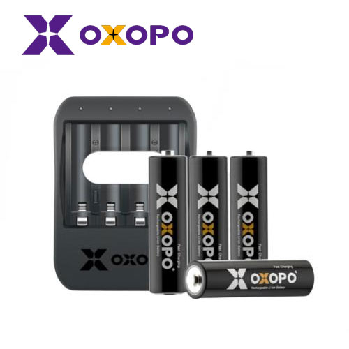 OXOPO 二代快充鋰電充電組+4號鋰離子充電電池 550mAh (4入