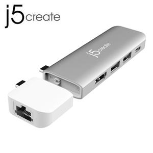 j5凱捷 JCD387EK USB-C 6合1磁吸式 擴充基座套件組