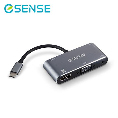 Esense逸盛 Type-C TO HDMI 5合1 轉接器