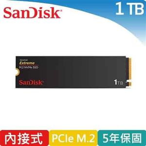 SanDisk Extreme M.2 NVMe PCIe Gen 4.0 1TB 內接式固態硬碟