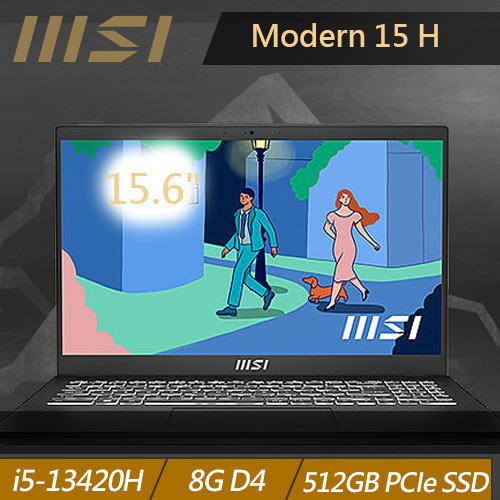 MSI微星 Modern 15 H B13M-012TW 15.6吋商務筆電 經典黑