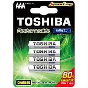 TOSHIBA東芝4號低自放電鎳氫充電電池 950mAh4入