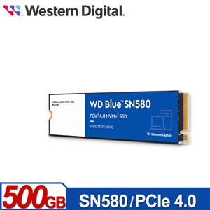WD 藍標 SN580 500GB M.2 PCIe 4.0 NVMe SSD