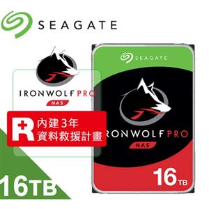 【Seagate 希捷】IronWolf Pro 16TB 3.5吋NAS硬碟(ST16000NT001)