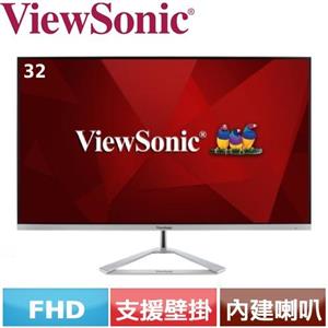 R1【福利品】ViewSonic優派 32型 VX3276-MHD-3 無邊框美型螢幕