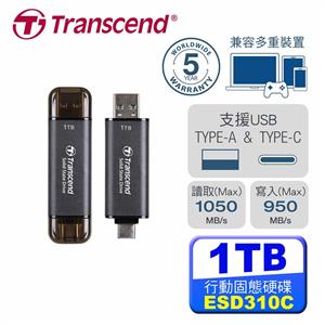 我是SSD 不是隨身碟 Transcend 創見 ESD310C(黑) 1TB