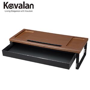 Kavalan V17 高度可調螢幕增高架 抽屜版 (深橡木)