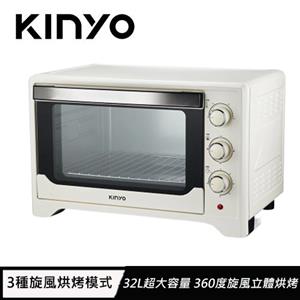 KINYO 雙層玻璃旋風烤箱32L EO-486
