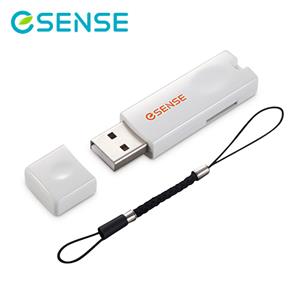 Esense C2A SD/T-FLASH迷你讀卡機(白)