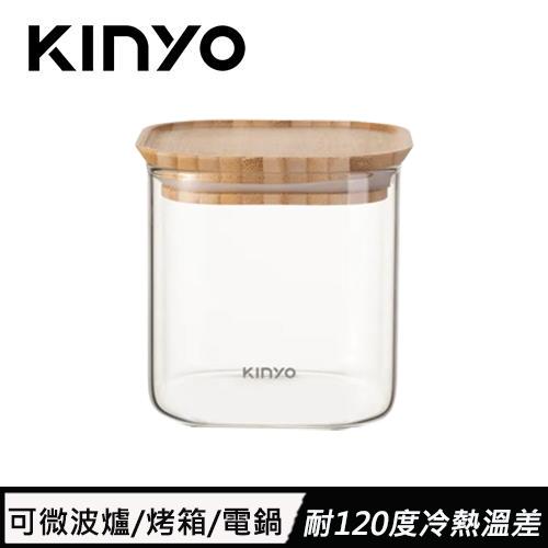KINYO 竹蓋耐熱玻璃儲物罐 800ml KSC-2080