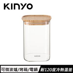 KINYO 竹蓋耐熱玻璃儲物罐 1000ml KSC-2100