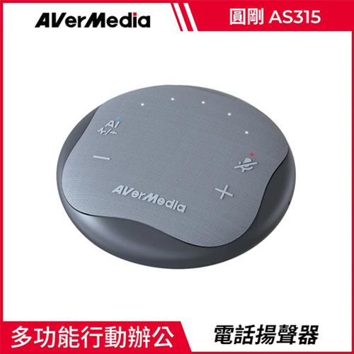 AVerMedia 圓剛 智慧抗噪通話會議揚聲器 石墨黑 AS315