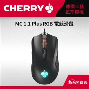 CHERRY 德國櫻桃 MC 1.1 Plus RGB 電競滑鼠 黑
